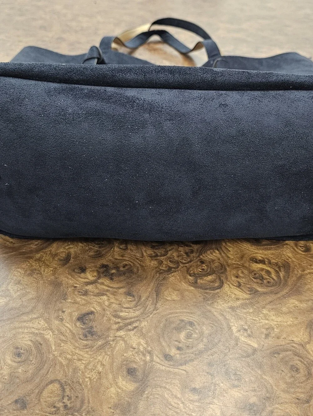 Splendid-Navy Blue Suede Tote Bag with laptop insert